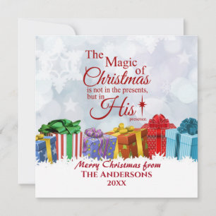 Christmas Christian Custom Elegant Greeting Card