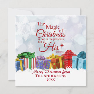 Christmas Christian Custom Elegant Greeting Card
