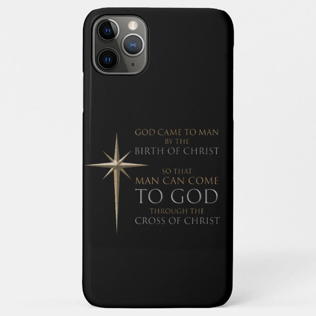Christmas Christian Faith Star: Birth & Cross Case-Mate iPhone Case (Back)