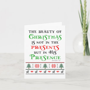Christmas Christian Gift In His Presence Matthew 1 Card