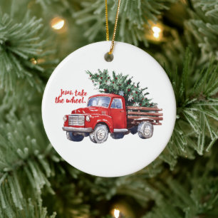 Christmas Christian Personalised Holiday Ceramic Tree Decoration