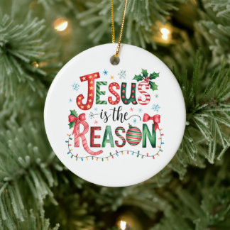Christmas Christian Personalised Holiday Ceramic Tree Decoration