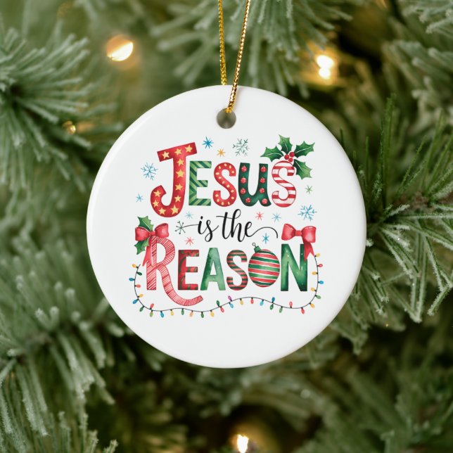 Christmas Christian Personalised Holiday Ceramic Tree Decoration (Tree)