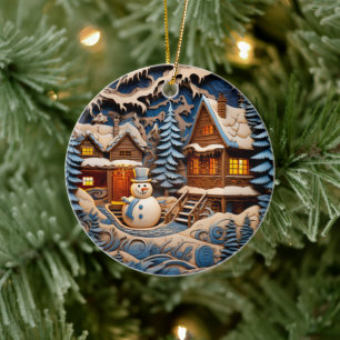 Christmas Christian Personalised Holiday Ceramic Tree Decoration