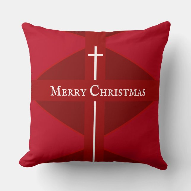 Christmas Christian Red Cushion (Front)