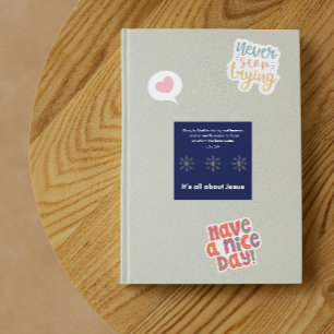 Christmas Christian Sticker: Luke 2:14 Square Sticker