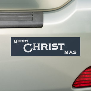 Christmas Christian Text Inspirational Bumper Sticker