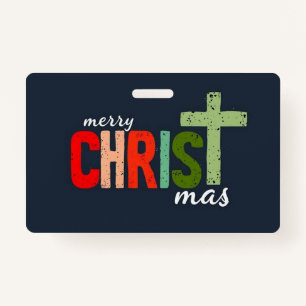 Christmas Christian Text Inspirational  ID Badge