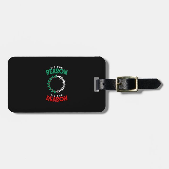 Christmas Christian - Tis The Season Luggage Tag (Front Horizontal)