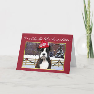 Christmas Christmas Boxer dog card