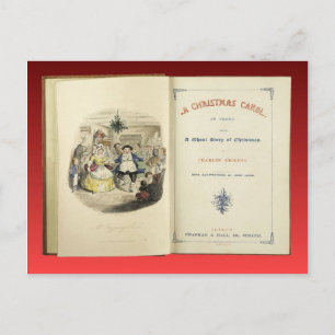 Christmas, Christmas Carol, Frontispiece Holiday Postcard