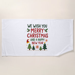 Christmas Christmas Christmas Christmas Christmas Beach Towel