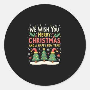 Christmas Christmas Christmas Christmas Christmas Classic Round Sticker