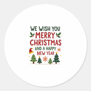 Christmas Christmas Christmas Christmas Christmas Classic Round Sticker