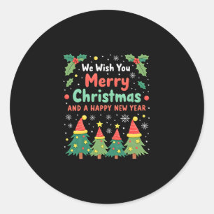 Christmas Christmas Christmas Christmas Christmas Classic Round Sticker