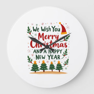 Christmas Christmas Christmas Christmas Christmas Large Clock