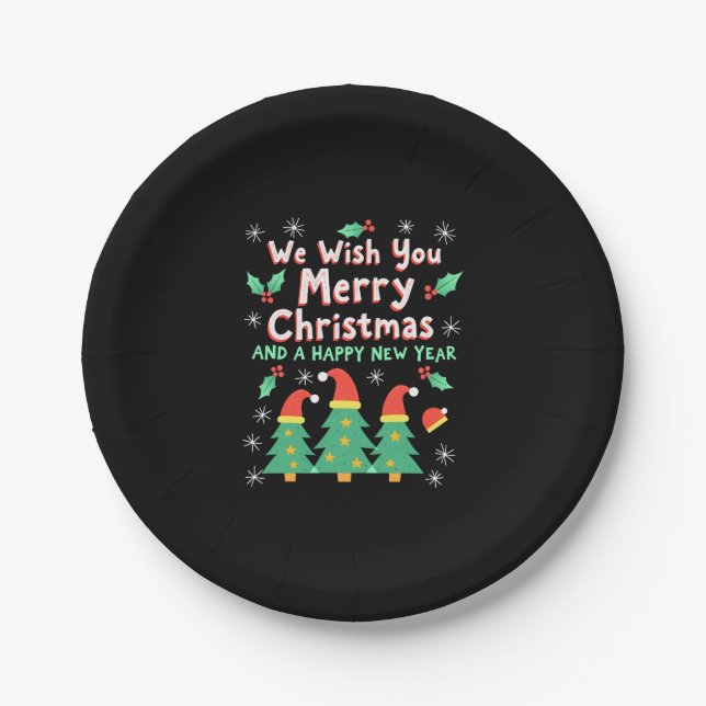 Christmas Christmas Christmas Christmas Christmas  Paper Plate (Front)