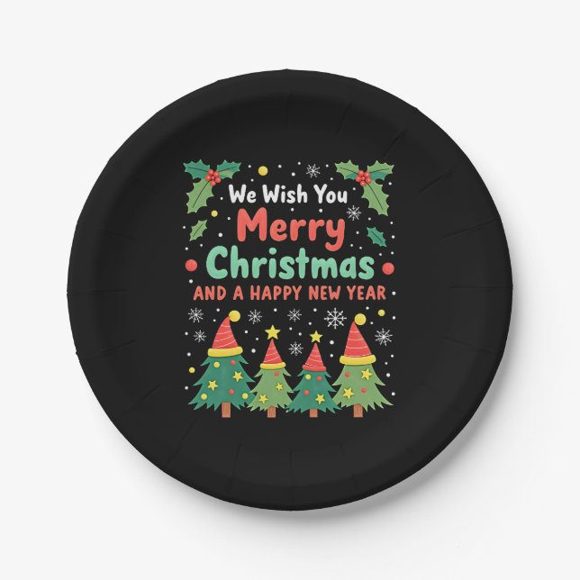 Christmas Christmas Christmas Christmas Christmas  Paper Plate (Front)