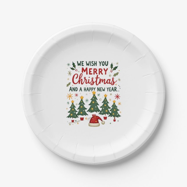 Christmas Christmas Christmas Christmas Christmas  Paper Plate (Front)