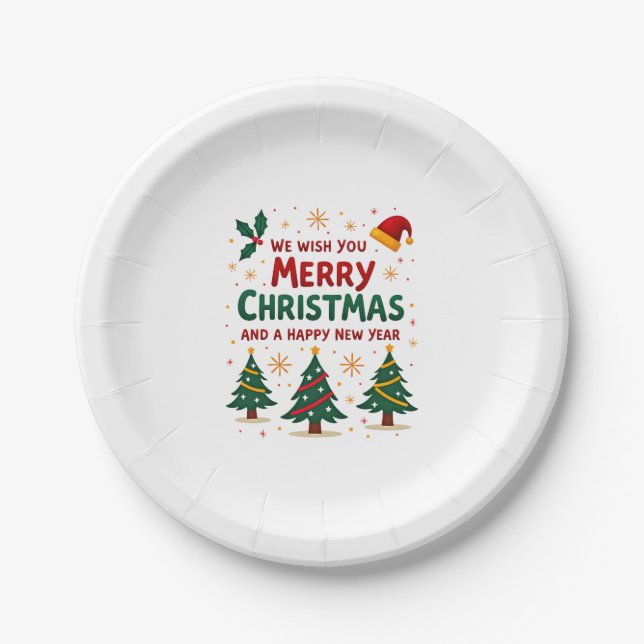 Christmas Christmas Christmas Christmas Christmas  Paper Plate (Front)