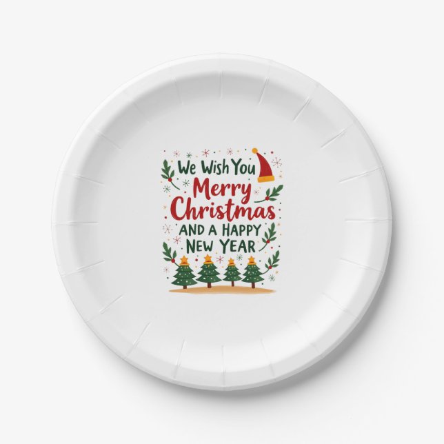 Christmas Christmas Christmas Christmas Christmas  Paper Plate (Front)