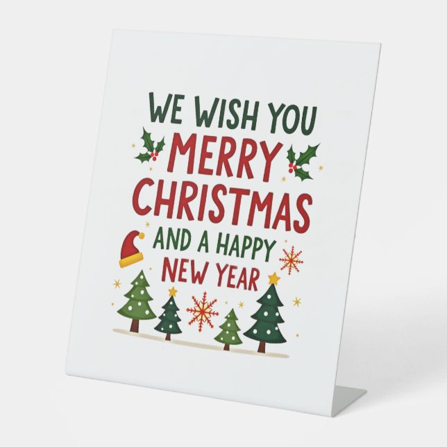 Christmas Christmas Christmas Christmas Christmas  Pedestal Sign (Front)