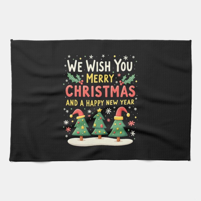 Christmas Christmas Christmas Christmas Christmas  Tea Towel (Horizontal)