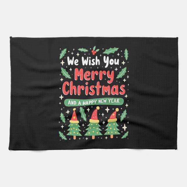 Christmas Christmas Christmas Christmas Christmas  Tea Towel (Horizontal)