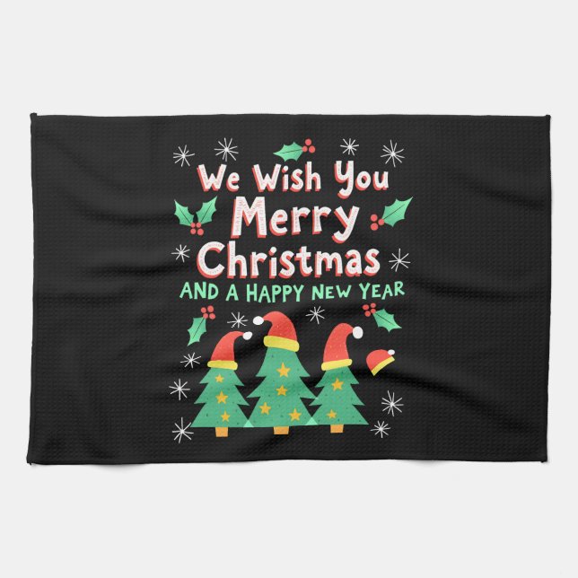 Christmas Christmas Christmas Christmas Christmas  Tea Towel (Horizontal)