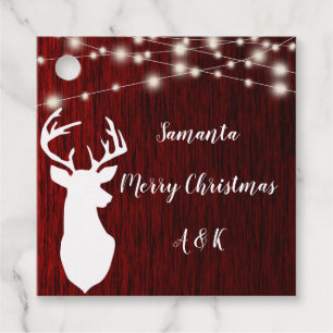 Christmas Christmas garland, deer head, personaliz Favour Tags