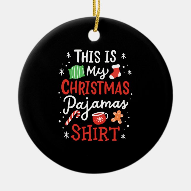 Christmas Christmas Pajama Ceramic Tree Decoration (Front)