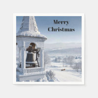 Christmas Church Bell with Horse-drawn Sleigh