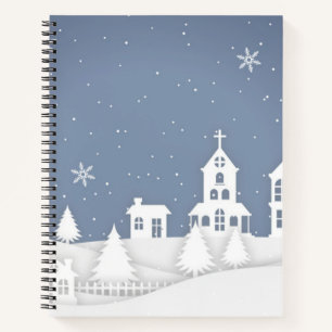 Christmas Church Landscape Notebook