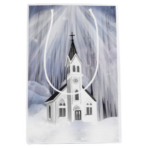 Christmas church medium gift bag