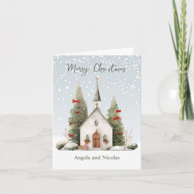 Christmas Church Religious Card (Front)