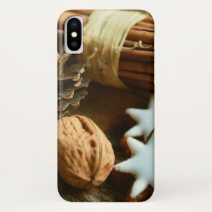 Christmas Cinnamon Sticks and Stars iPhone X Case