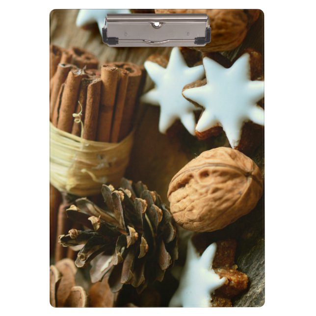 Christmas Cinnamon Sticks and Stars Clipboard (Front)