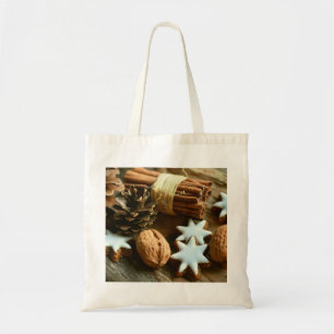 Christmas Cinnamon Sticks and Stars Tote Bag
