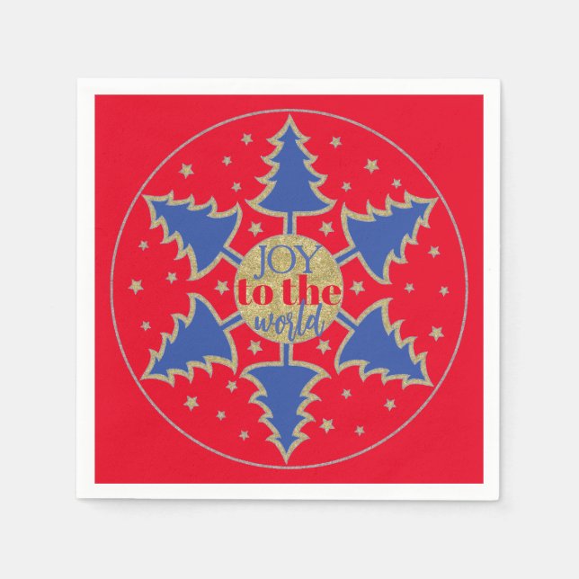 Christmas Circle of Trees Napkin (Front)
