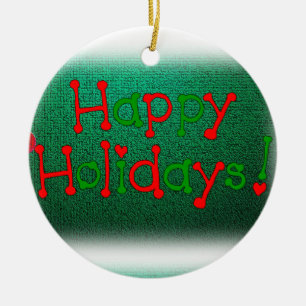 Christmas Circle Ornament, h Ceramic Tree Decoration