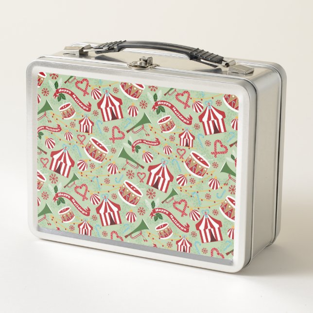 Christmas Circus Metal Lunch Box (Front)