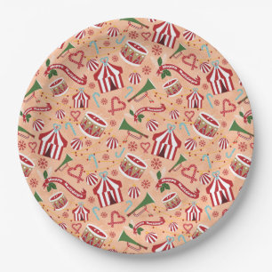 Christmas Circus Paper Plate