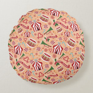 Christmas Circus Round Cushion