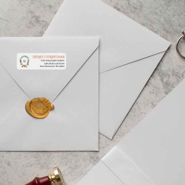 Christmas Citrus Botanical | Return Address Label (Creator Uploaded)
