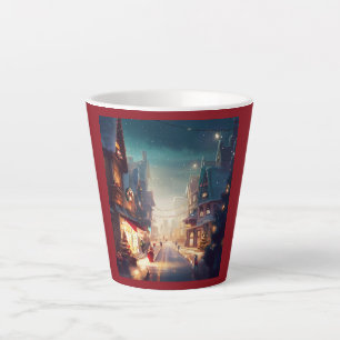 Christmas City Street 2 Latte Mug