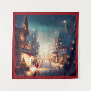 Christmas City Street 2 Tapestry