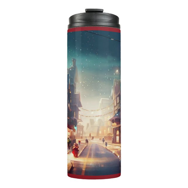 Christmas City Street 2 Thermal Tumbler (Front)