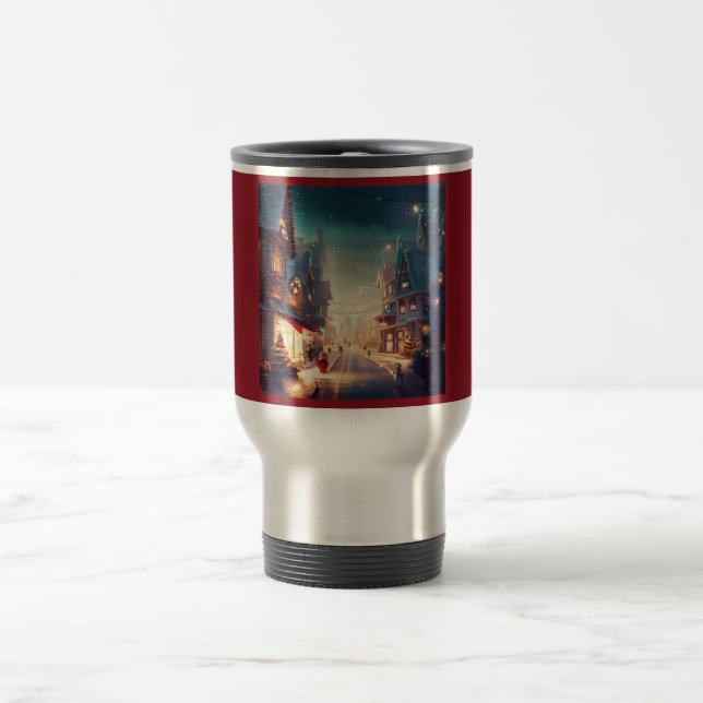 Christmas City Street 2 Travel Mug (Center)
