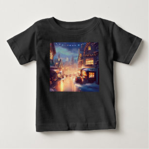 Christmas City Street 3 Baby T-Shirt