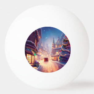 Christmas City Street (4) Ping Pong Ball